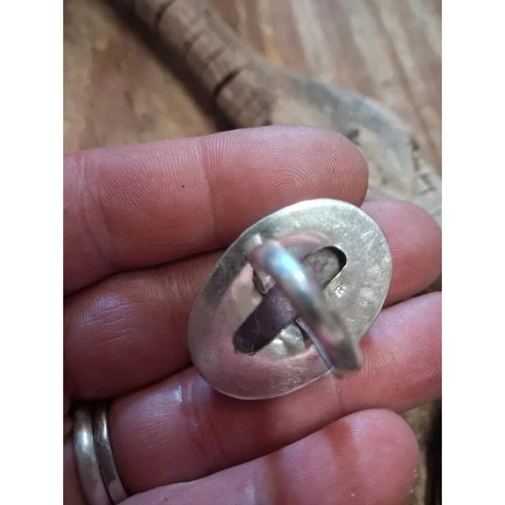 Size 6.5 Atlantisite boho handmade statement ring